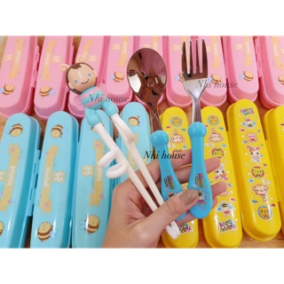 Set thìa - nĩa - đũa Con Ong ăn dặm cho bé