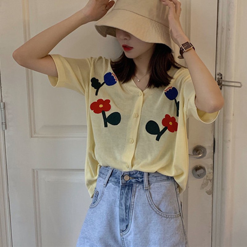 Áo Khoác Cardigan Dài Tay Họa Tiết Hoa Thời Trang Nữ Tính | BigBuy360 - bigbuy360.vn