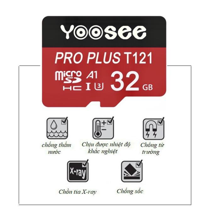 Thẻ nhớ Yoosee 64GB Pro Plus tốc độ cao chuyên cho camera wifi, smartphone - Thẻ nhớ Yoosee cao cấp | Bảo Hành 5 Năm