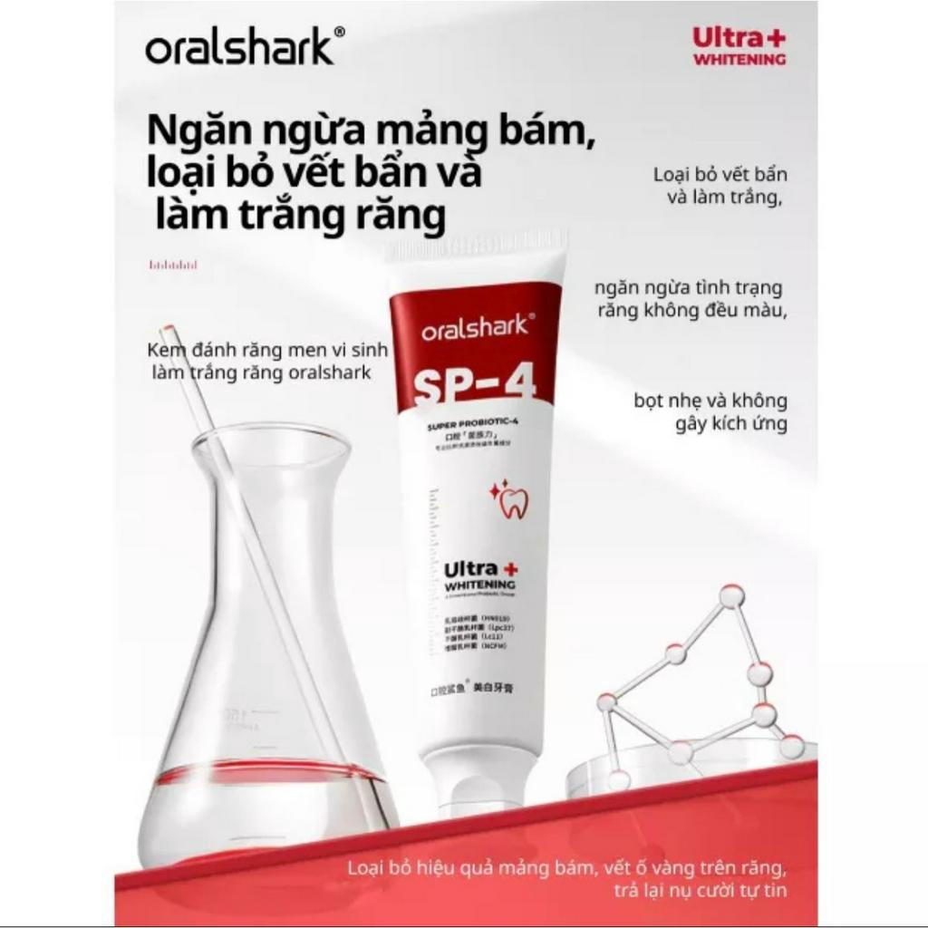 Oralshark kem đánh răng làm trắng răng giúp thơm miệng 120g