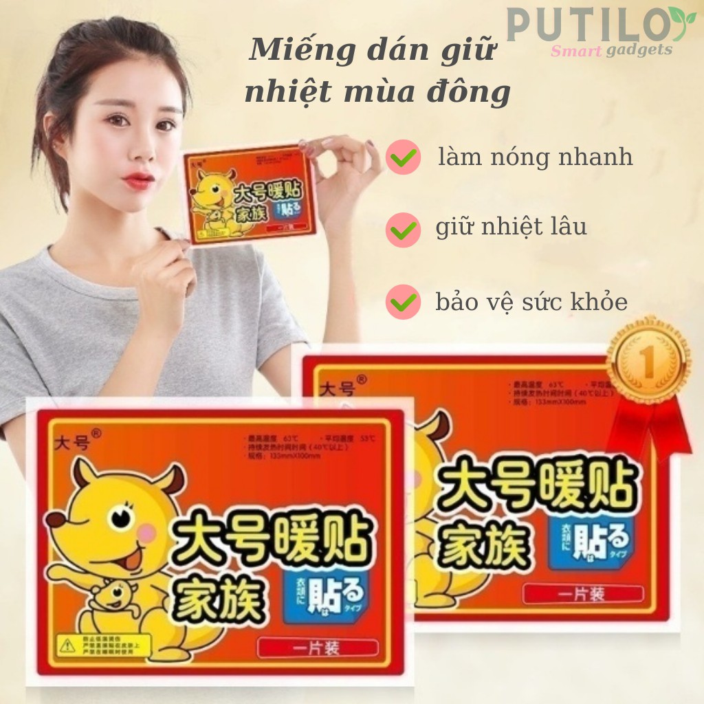 Miếng dán giữ nhiệt- Miếng dán giữ ấm co thể mùa đông,giúp sưởi ấm ngày đèn đỏ đau bụng kinh