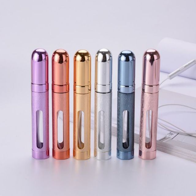 Lọ chiết nước hoa tròn nhôm 12ml có vân nổi - chai chiết nước hoa | BigBuy360 - bigbuy360.vn