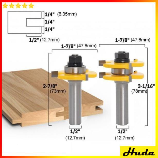 BỘ MŨI PHAY GHÉP VÁN GỖ ĐA NĂNG  -  đồ làm mộc