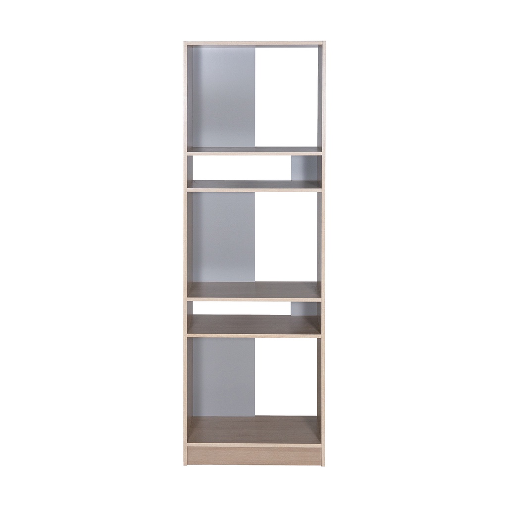 HomeBase ME LIVING Kệ bằng gỗ ép nhiều ngăn ADA Thái Lan W60xH180xD30cm màu trắng/xám