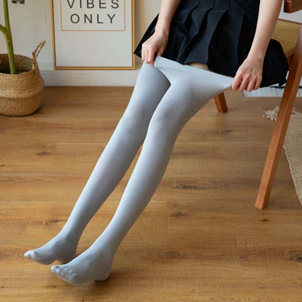 Vớ Dài Qua Gối Siêu Mỏng Màu Trơn Dễ Thương Phong Cách Harajuku Cho Nữ