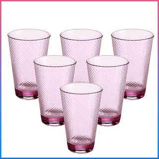 Bộ 6 ly thủy tinh carlman 502612 - hồng nhạt