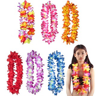 1 vòng hoa đeo cổ phong cách Hawaii màu sắc rực rỡ