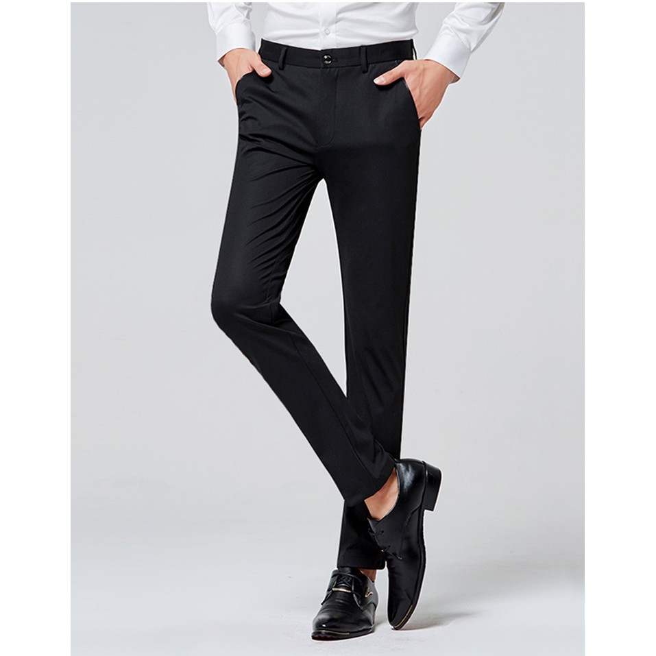 Quần âu nam màu ghi, xanh than và đen dáng ôm body Hàn Quốc