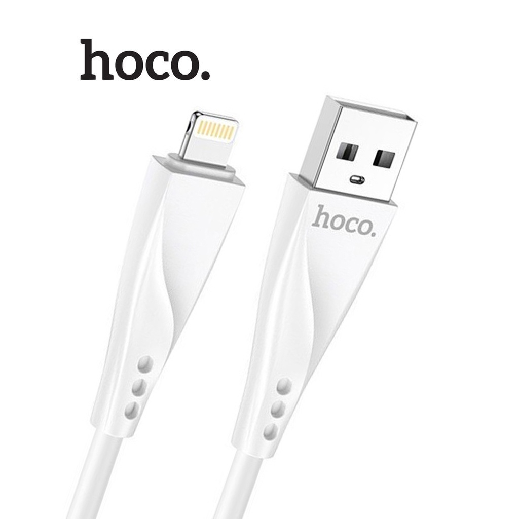 Cáp sạc 2.4A Hoco DU16 Lightning dây silica siêu bền chịu được nhiệt độ cao cho iPhone/iPad dài 1M