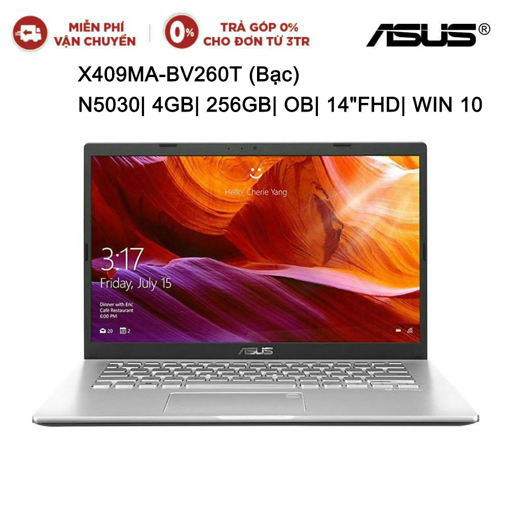 Laptop ASUS X409MA-BV260T Bạc N5030| 4GB| 256GB| OB| 14&quot;HD| WIN 10 - Hàng chính hãng new 100%