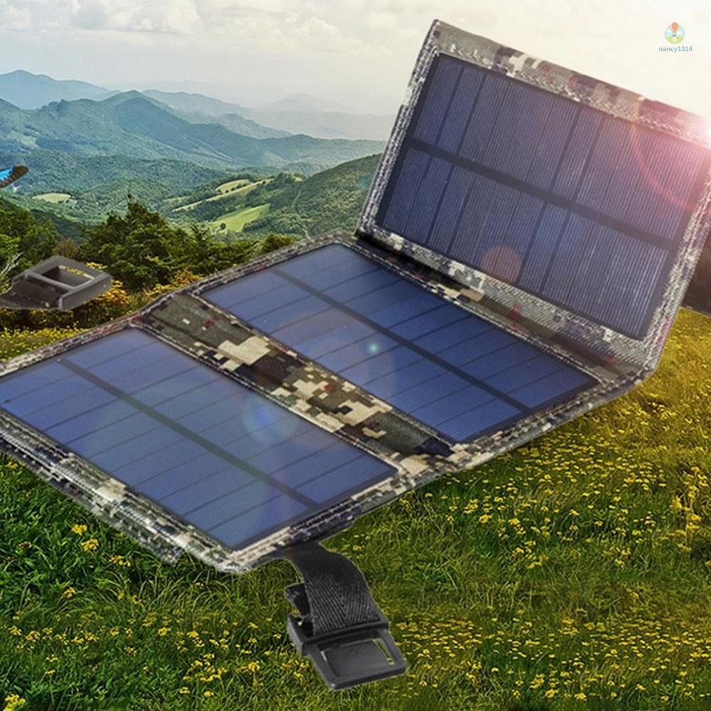 Bộ Sạc Pin Năng Lượng Mặt Trời 5V 10W USB Chống Nước Với 4 Tấm Năng Lượng Mặt Trời Cho Điện Thoại