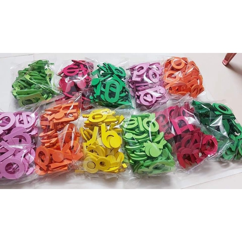 29 CHỮ CÁI IN THƯỜNG + 10 SỐ XỐP 5LI  CAO 7CM - Đồ chơi mầm non