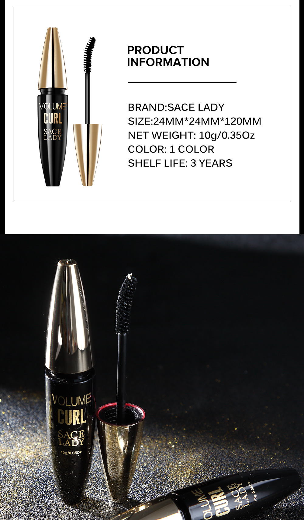(Hàng Mới Về) Mascara Chuốt Mi Cong Dày Không Thấm Nước Và Mồ Hôi Lâu Trôi Chống Nhòe Sace Lady Sl347 | BigBuy360 - bigbuy360.vn