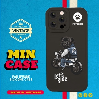 Ốp Di Động Chó Mặt Xệ Shar Pei Let's Ride Tay Đua Lái Lụa cute dẻo MIN CASE cho các dòng iPhone HA-22DOG1032