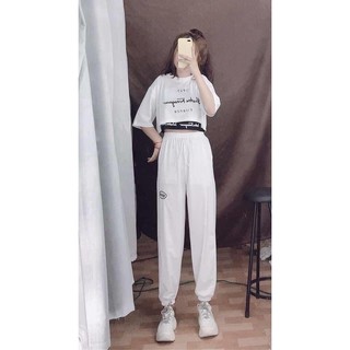 Sét 3 món áo croptop 3 lỗ trong và quần thể thao cực hot