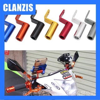 【CLANZIS】Quality Good Motorcycle Phone Holder Mount Rearview mirror extension bracket