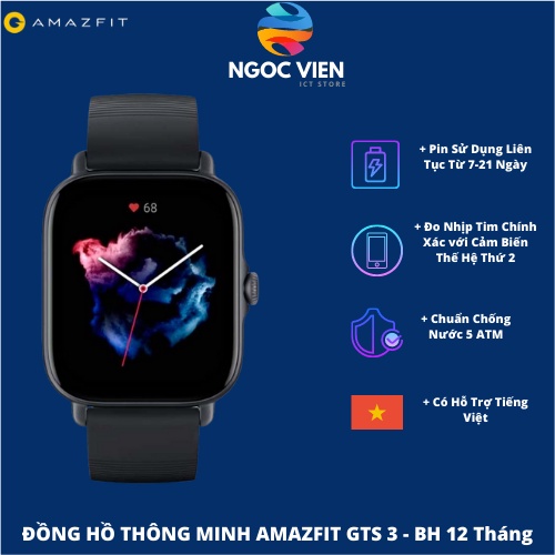 [Hỏa Tốc - HCM] Đồng Hồ Thông Minh Amazfit GTS 3 | Hỗ Trợ Tiếng Việt | Bản Quốc Tế | Hàng Chính Hãng | Ngoc Vien Store