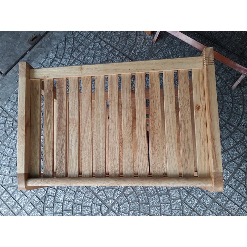 Kệ dép 6 tầng ngang 40cm hai màu gỗ cao su