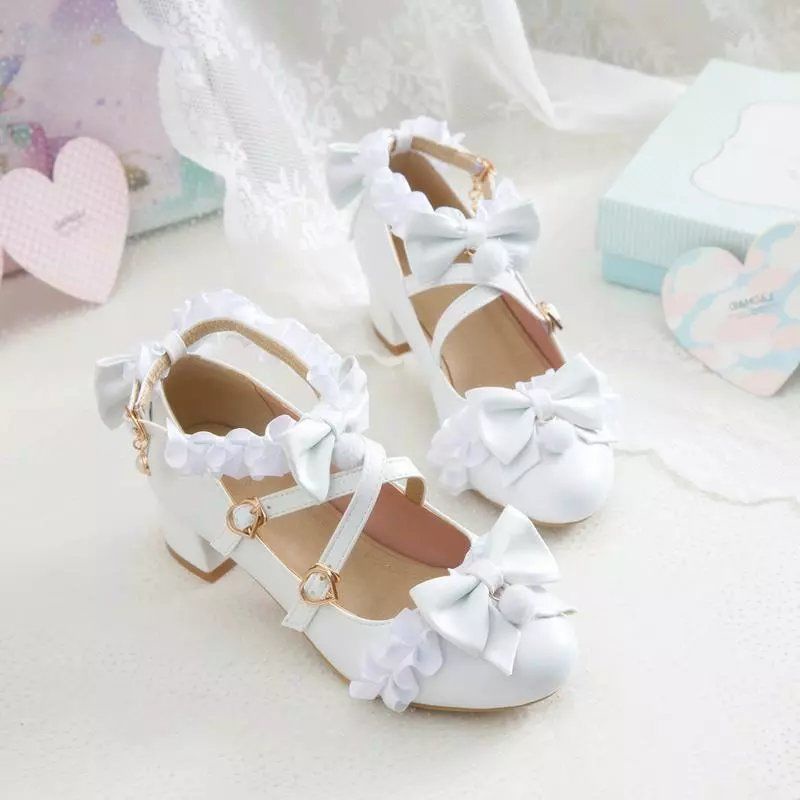 Giày Cao Gót Đế Dày Phong Cách Lolita Nhật Bản Cho Nữ