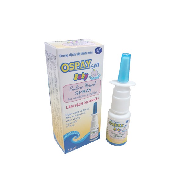 Ospay Baby Giúp ngăn ngừa và hỗ trợ điều trị viêm mũi, ngạt mũi, sổ mũi, viêm xoang