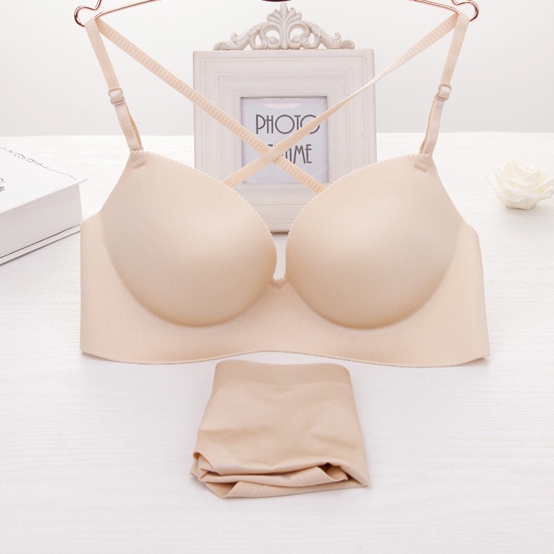 Áo ngực ko gọng bàn tay nâng ngực dây chéo nâng ngực 9609