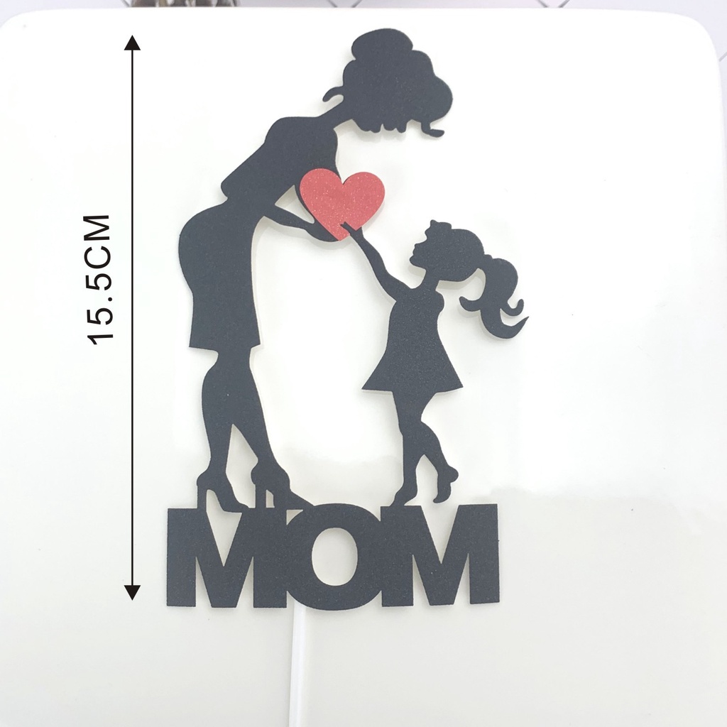 1 Set Que Chữ &quot;I Love Mom&quot; Gắn Trang Trí Bánh Kem