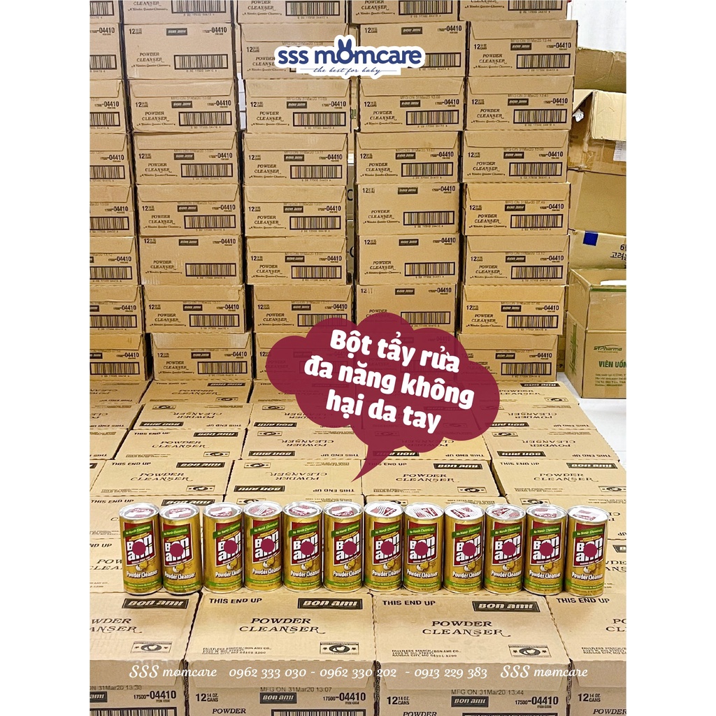 Bột tẩy rửa đa năng Bon Ami 400g Không Mùi Thành Phần Thiên Nhiên