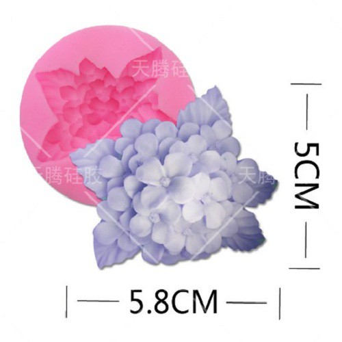 Khuôn siliocn 3d làm bánh làm rau câu mẫu Cẩm Tú Cầu