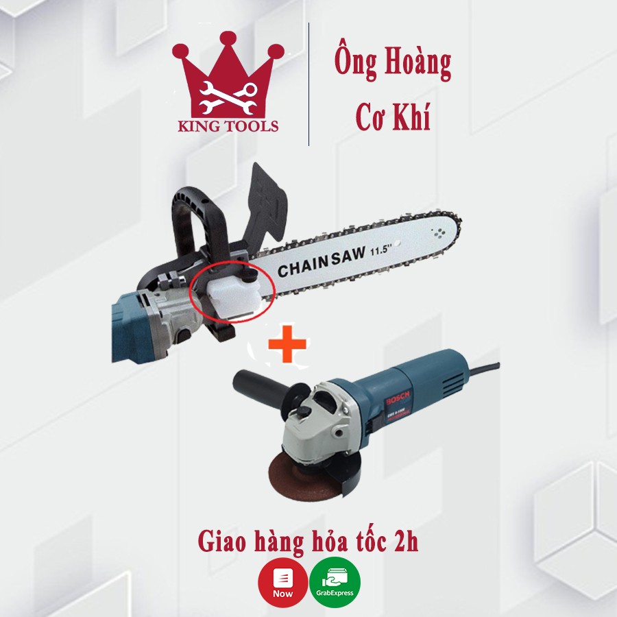 [COMBO] Máy mài góc Bosch + Lưỡi cưa xích - Biến máy mài thành máy cưa siêu rẻ - Xẻ gỗ - Tỉa cành - Đánh bóng