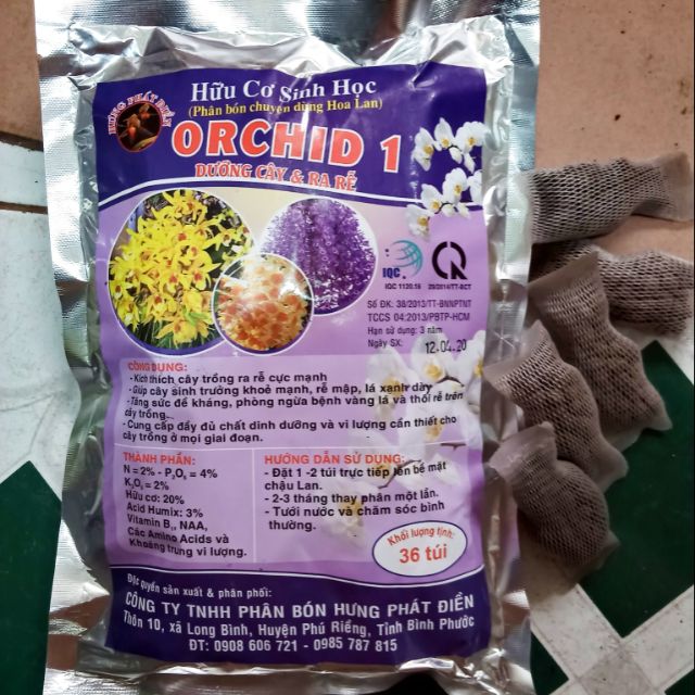 Gói 36 túi lưới phân chậm tan Dưỡng cây &amp; Ra rễ cho Phong Lan Orchid 1