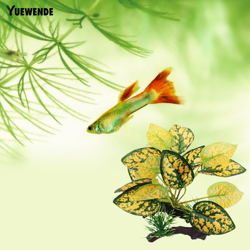 Yue.z Lá Táo Giả Bằng Gỗ Không Ô Nhiễm Trang Trí Bể Cá