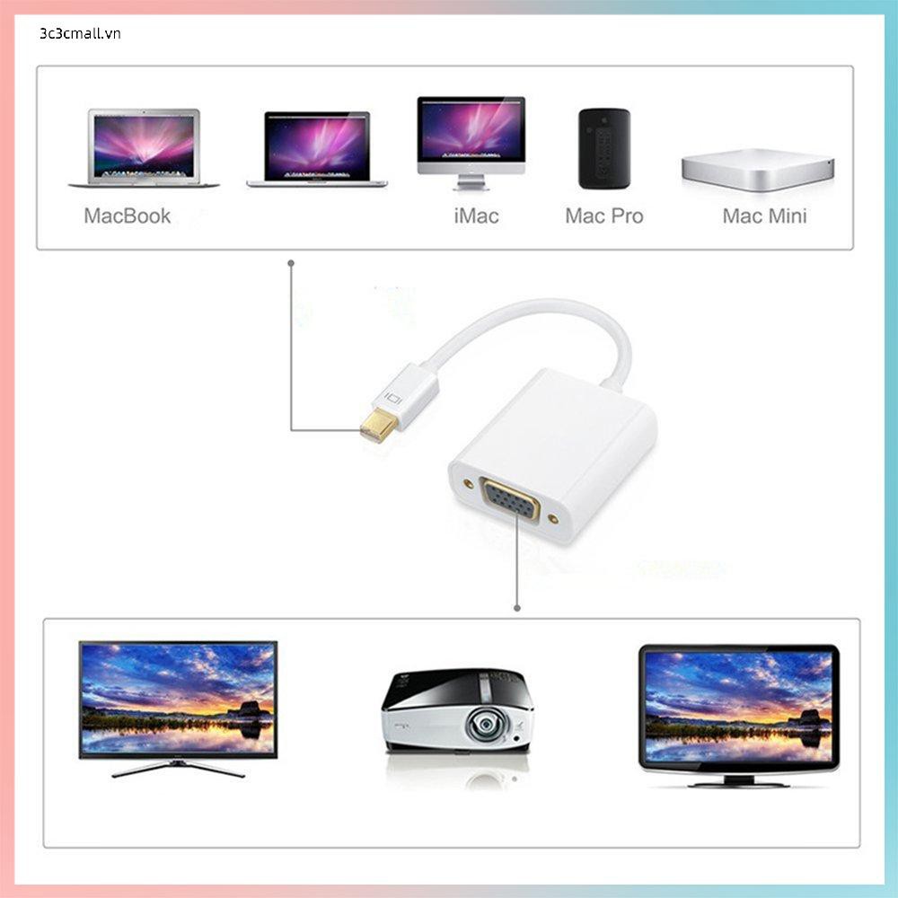 ✨chất lượng cao✨For Macbook Airpro Thunderbolt Display Port Mini Dp To Vga Cable Adapter 1080P