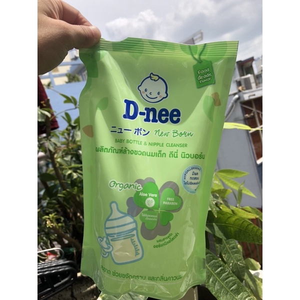 Nước rửa bình sữa Dnee Organic 600ml - Mẫu Mới