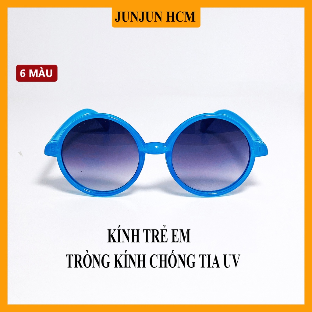 Kính mát trẻ em cao cấp JJ2022021 kiểu kính hình tròn đơn giản đáng yêu dành cho bé trai và bé gái từ 1 đến 5 tuổi