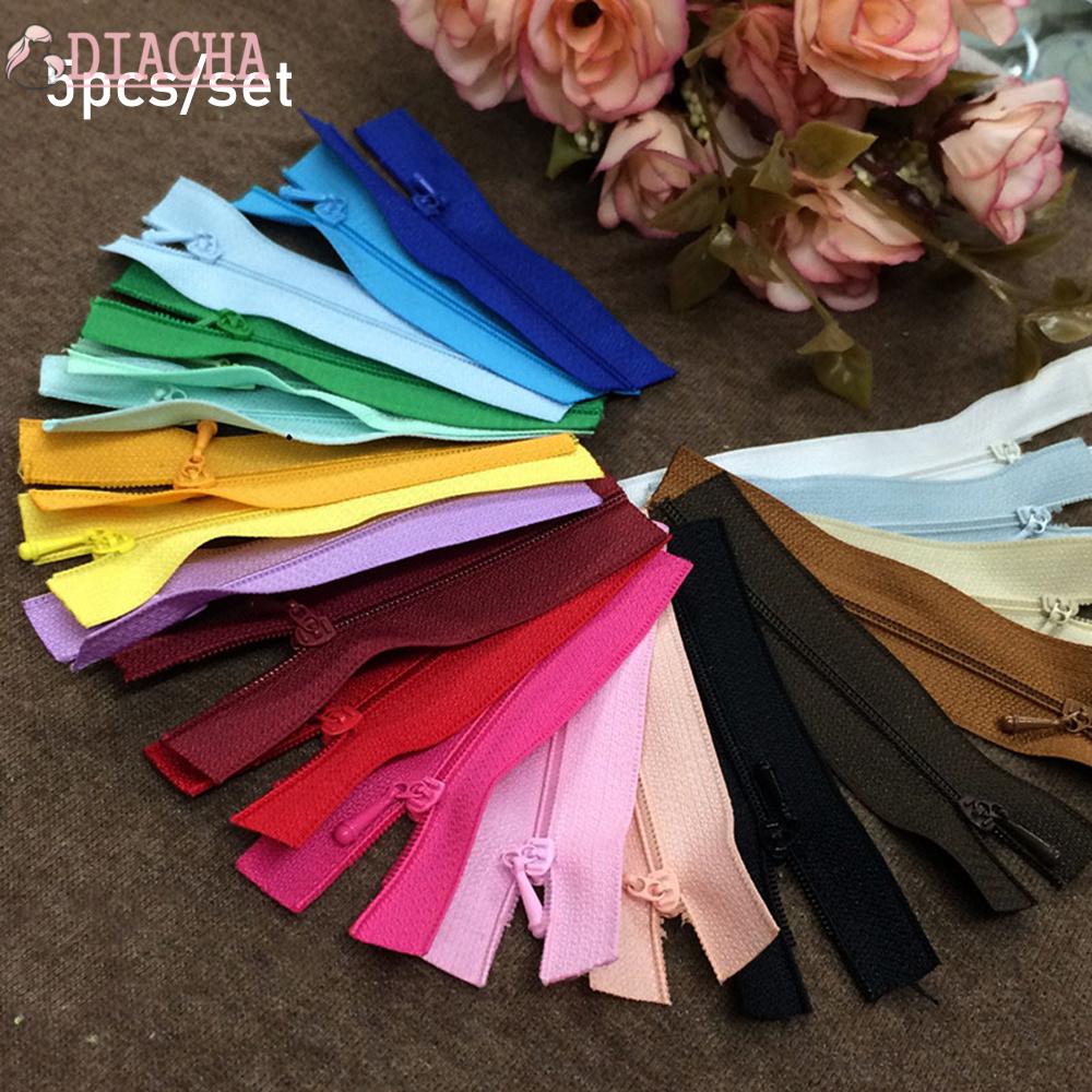 Set 5 Túi Khóa Kéo 7~10cm 19 Màu Chất Lượng Cao Cho Búp Bê
