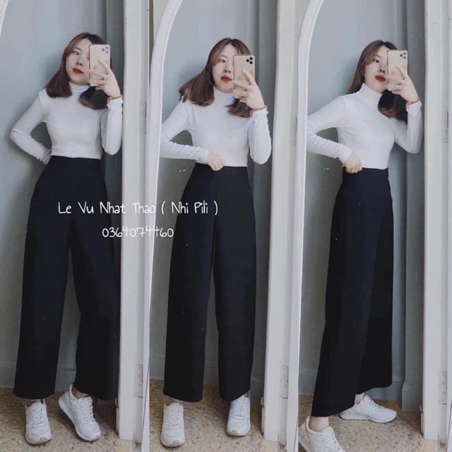 Quần suông khoá sườn hot trend hàng đẹp form chuẩn