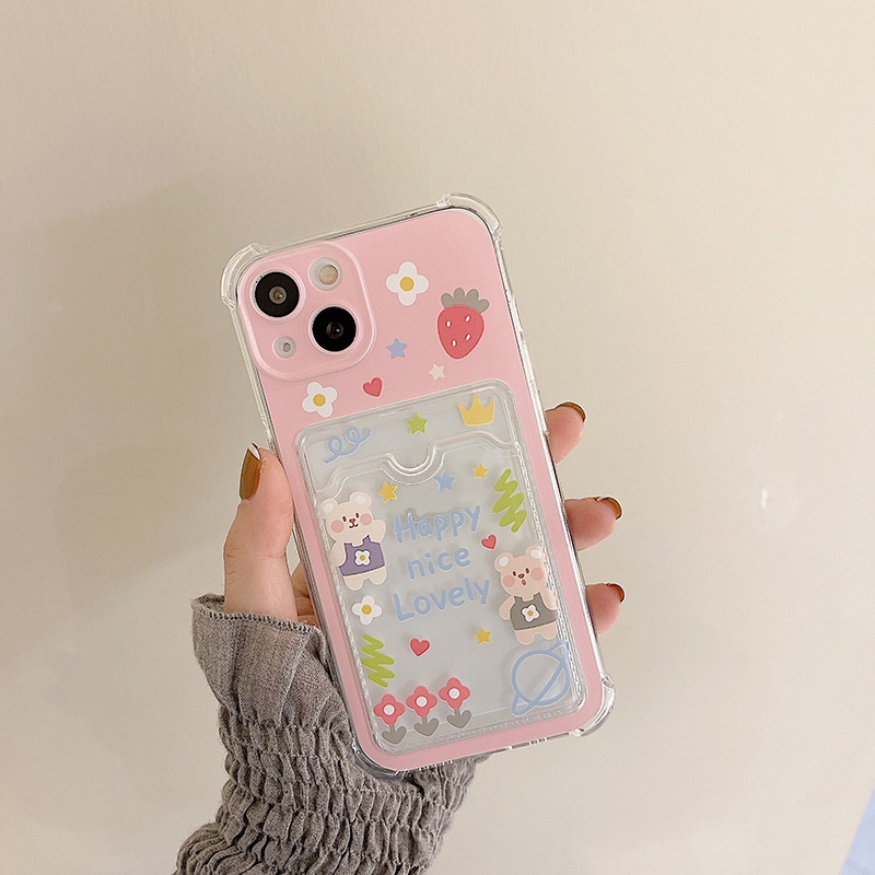 Phù Hợp Ốp Điện Thoại Silicon Tpu Mềm Trong Suốt In Hình Hoạt Hình Chống Sốc Cho Iphone 13 12 11 XR Pro max 8 mini max