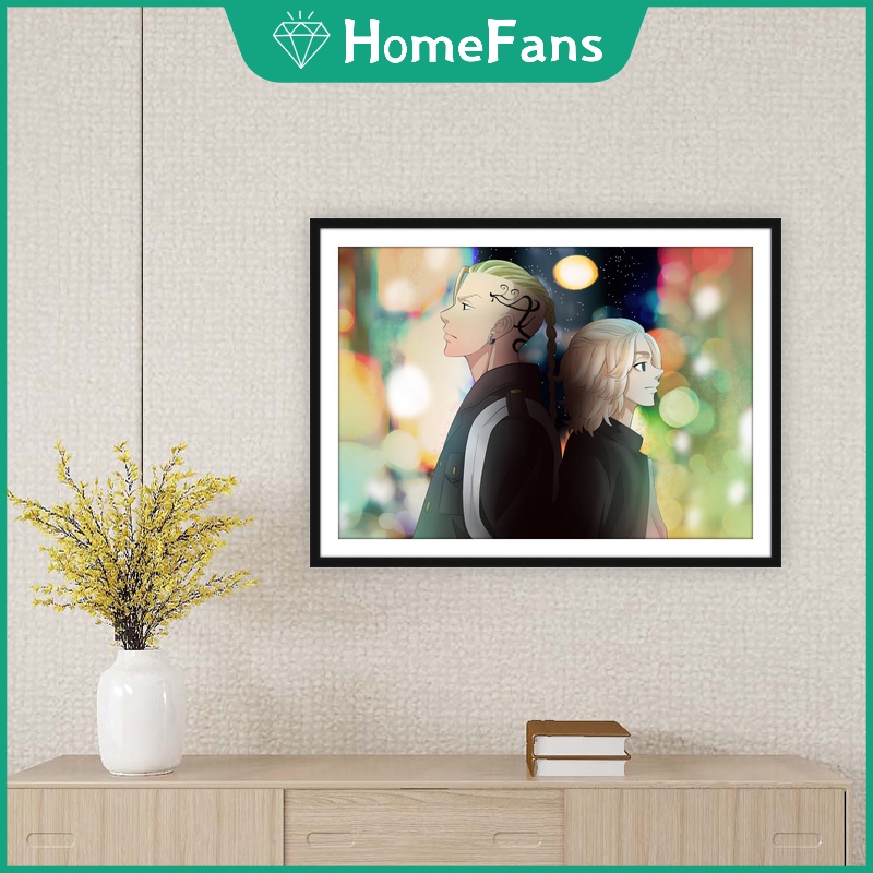 【HF】Tokyo Revengers Bộ Tranh Đính Đá 5D Tự Làm 30x40cm/40x50cm Họa Tiết Hoạt Hìnhkyo Revengers Trang Trí Nhà Cửa Cho Bé Và Người Lớn