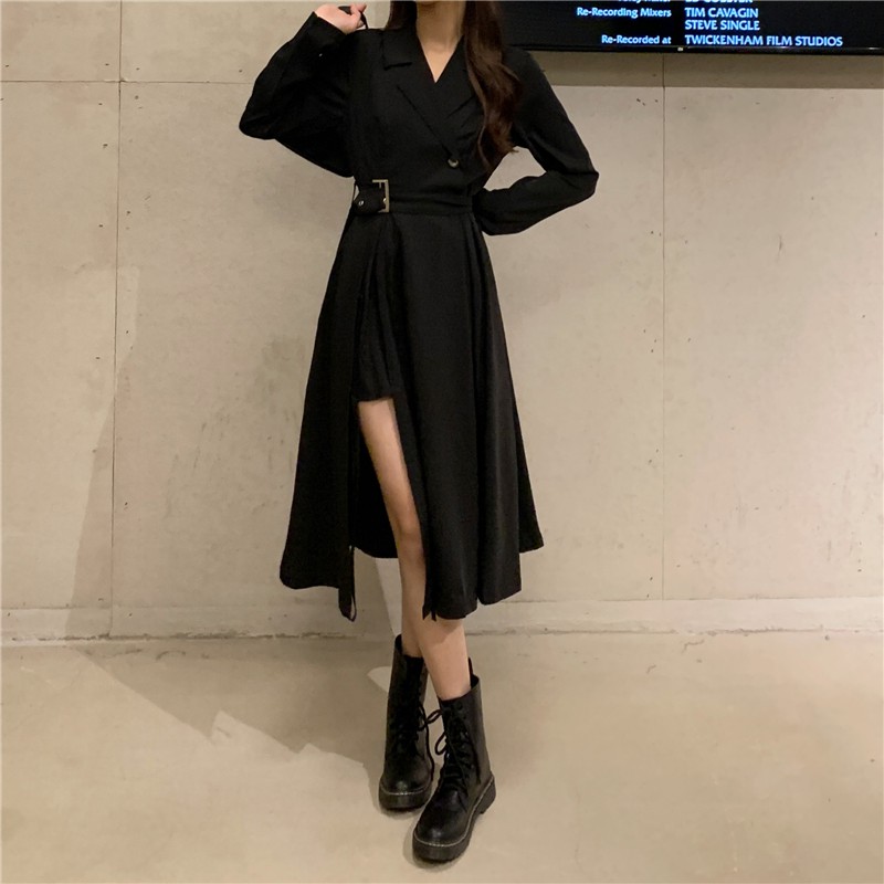 Đầm ulzzang cá tính xẻ tà