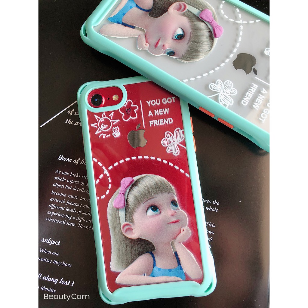 Ốp Lưng iPhone chống sốc viền xanh dương Babycute Full case 6/6s/6plus/7/8/7plus/8plus/x/xs/xsmax/11/11promax - CocoShop