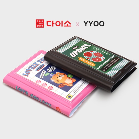 Sách sưu tầm DAISO mẫu 1P  có móc khóa màu hồng/ đen