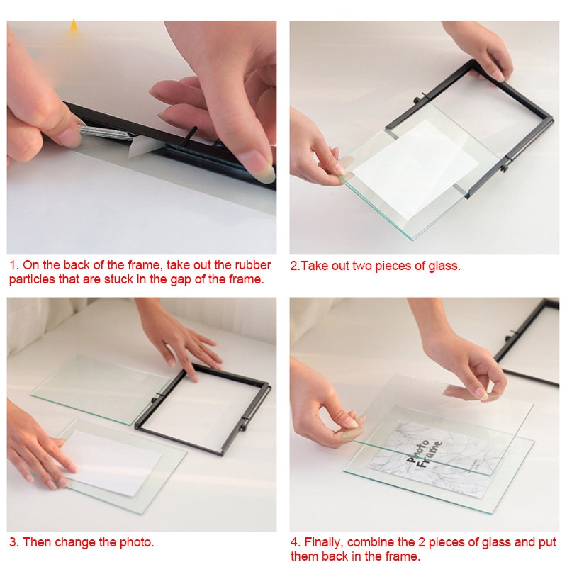 Khung ảnh để bàn mặt kính viền kim loại cao cấp | BigBuy360 - bigbuy360.vn