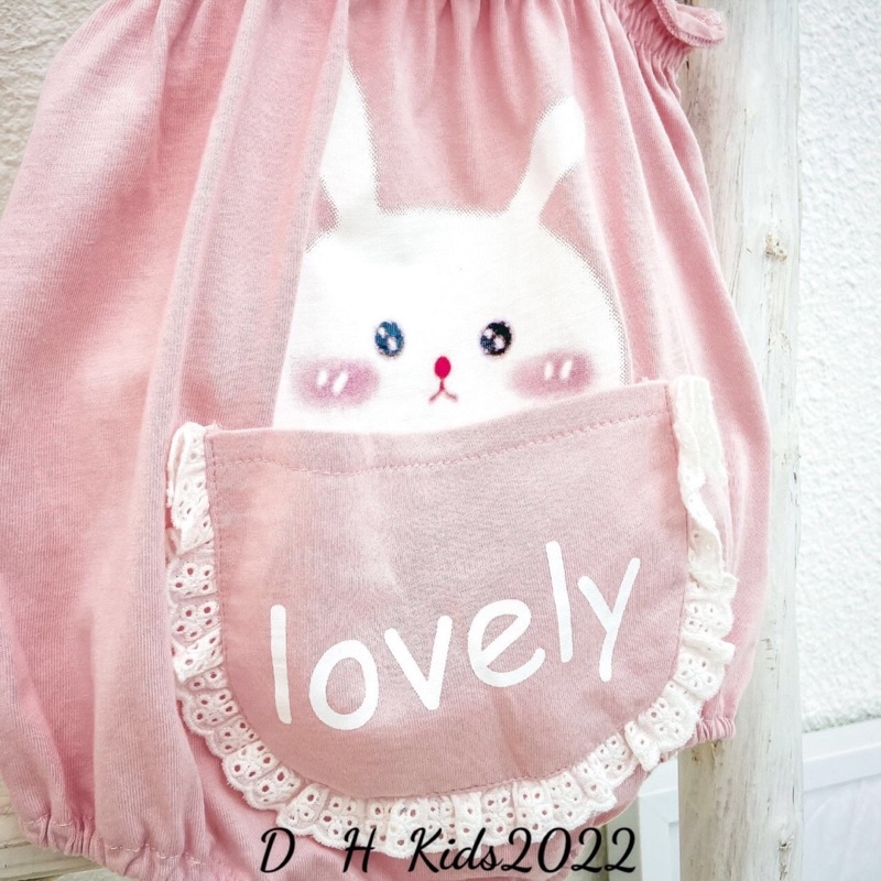 Body hồng thỏ bé gái kèm tuban