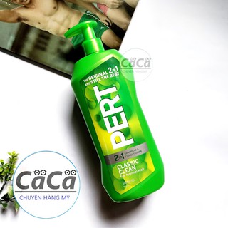 [Chính hãng] Dầu gội xả 2in1 Pert Classic Clean chai lớn có vòi 1L - Pert 1 Lít (33.8 fl oz) - Canada