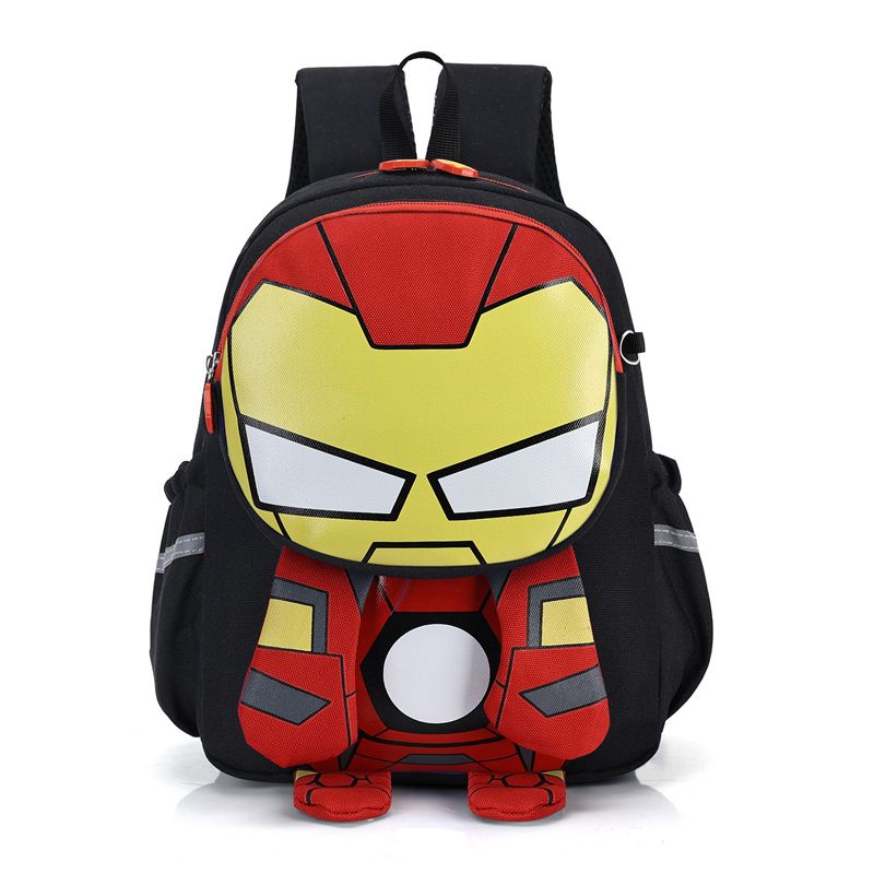 Balo Đi Học Họa Tiết Hoạt Hình Spiderman iron man Thời Trang Cho Trẻ Em