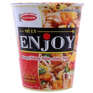 Mì ly Enjoy vị Xương Hầm và Tôm Thịt 77g