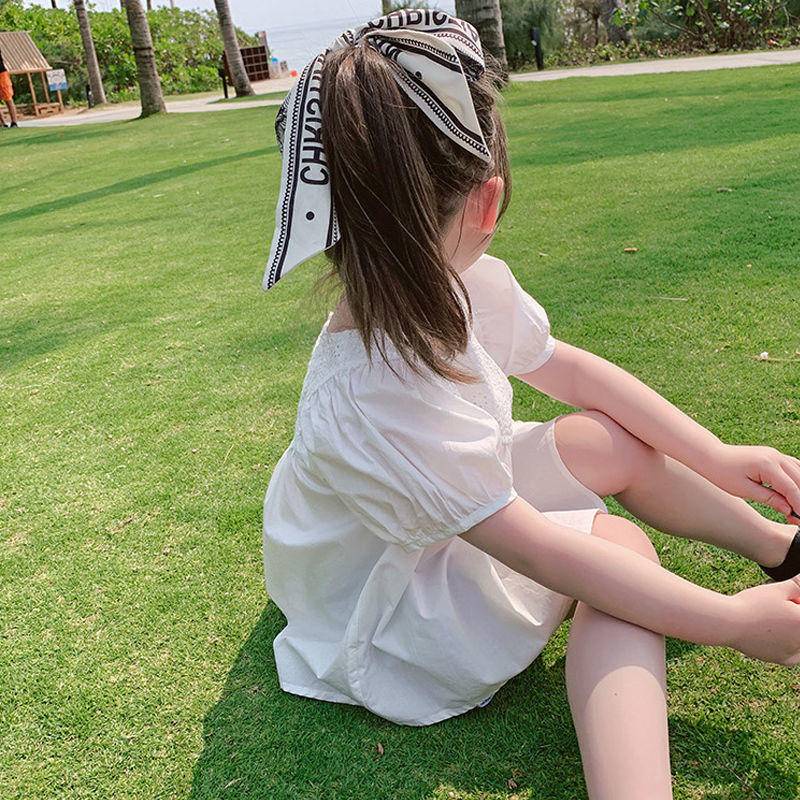 Áo cotton tay ngắn phồng mỏng phong cách nước ngoài Hàn Quốc mùa hè cho bé gái