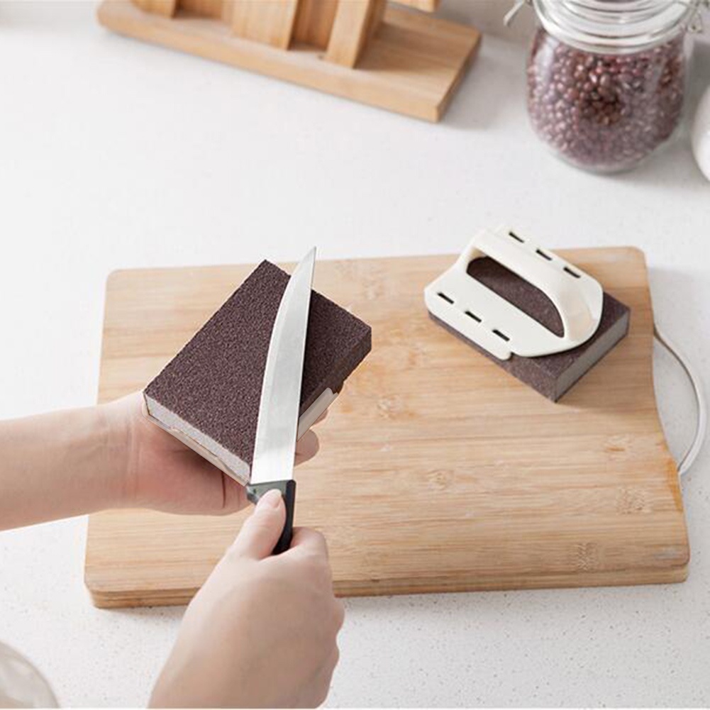 Miếng Bọt Biển Rửa Chén Bằng Thép Không Gỉ Màu Đen Có Tay Cầm Tiện Lợi Dành Cho Nhà Bếp