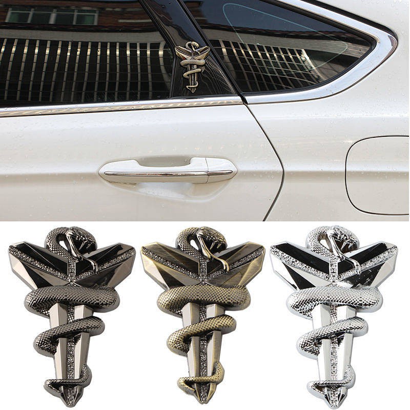 Logo Kobe Đen 3D Kim Loại Dán Trang Trí Xe Hơi