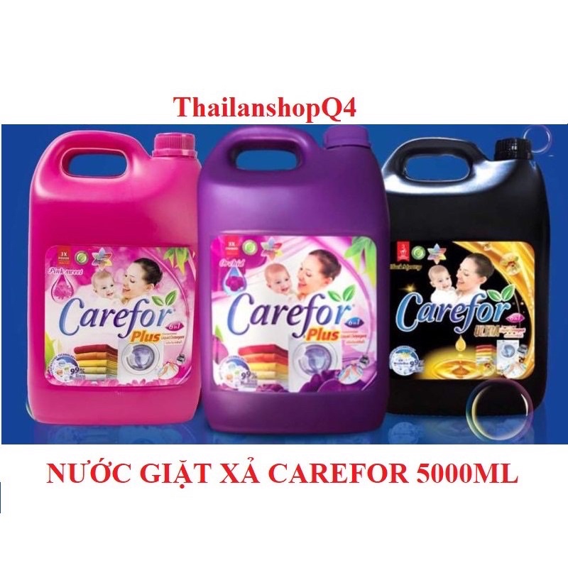 Nước giặt Thái lan Carefor 6 in1 Chính hãng 5000ml ( Dùng cho cả máy cửa trên và cửa ngang)